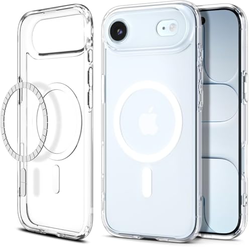 Coque pour iPhone 17, Compatible avec MagSafe, Anti-Jaunissement, Protection Antichoc Militaire, HD Clair Étui de Téléphone, Dos Transparent Anti-Rayures Housse - Navorenth