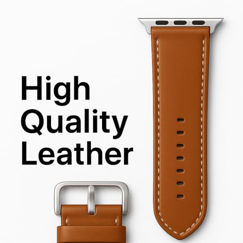 Bracelet Compatible avec Apple Watch Cuir Véritable - Navorenth