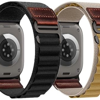 Bracelet Alpine Loop en cuir Compatible avec Apple Watch - Navorenth