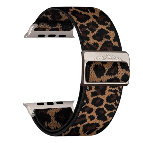 Bracelet compatible avec Apple Watch Léopard Nylon Tressé - Navorenth