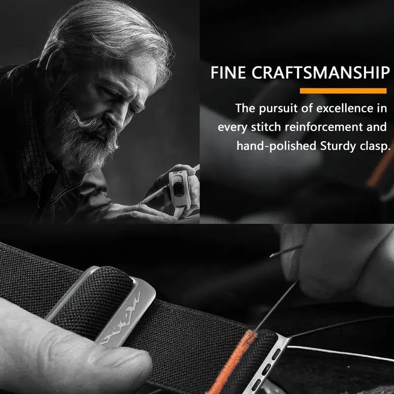 Bracelet compatible avec Apple Watch Léopard Nylon Tressé - Navorenth