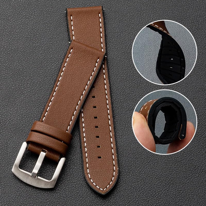 Bracelet Compatible avec Apple Watch Cuir Véritable - Navorenth