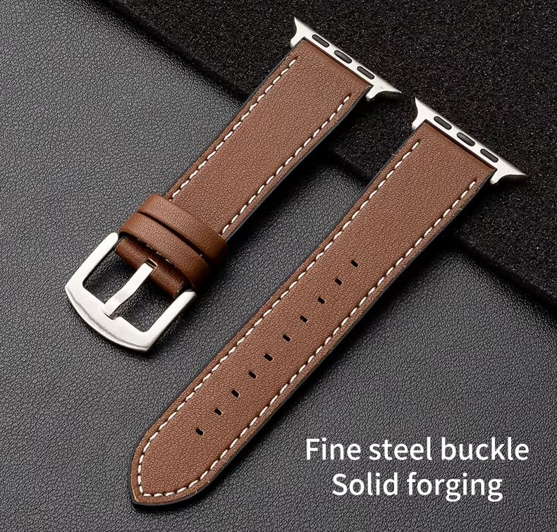 Bracelet Compatible avec Apple Watch Cuir Véritable - Navorenth