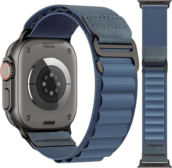 Bracelet Alpine Loop en cuir Compatible avec Apple Watch - Navorenth